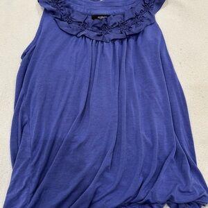 Alfani Royal Blue Ruffled Women's Blouse